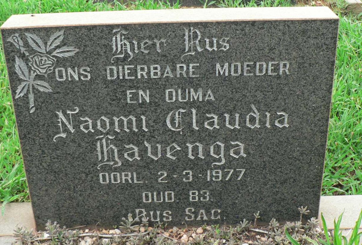 HAVENGA Naomi Claudia -1977