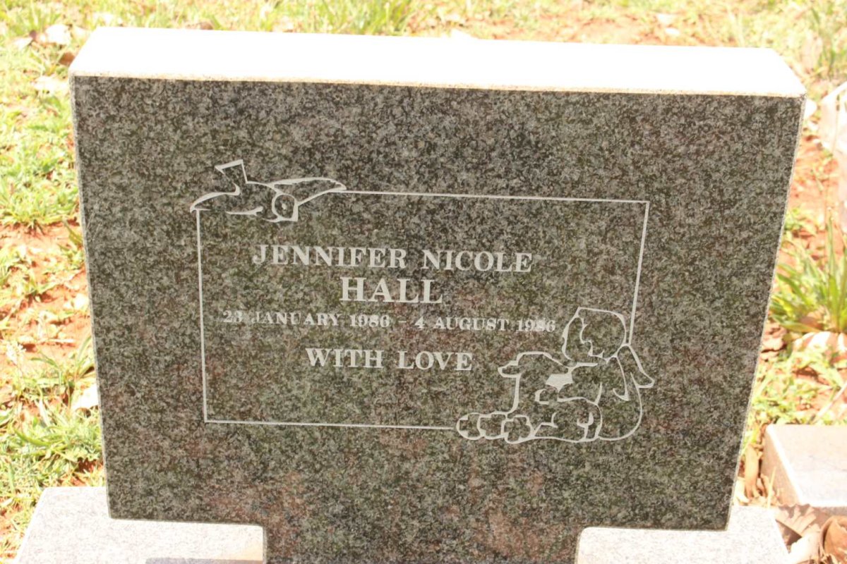 HALL Jennifer Nicole 1986-1986