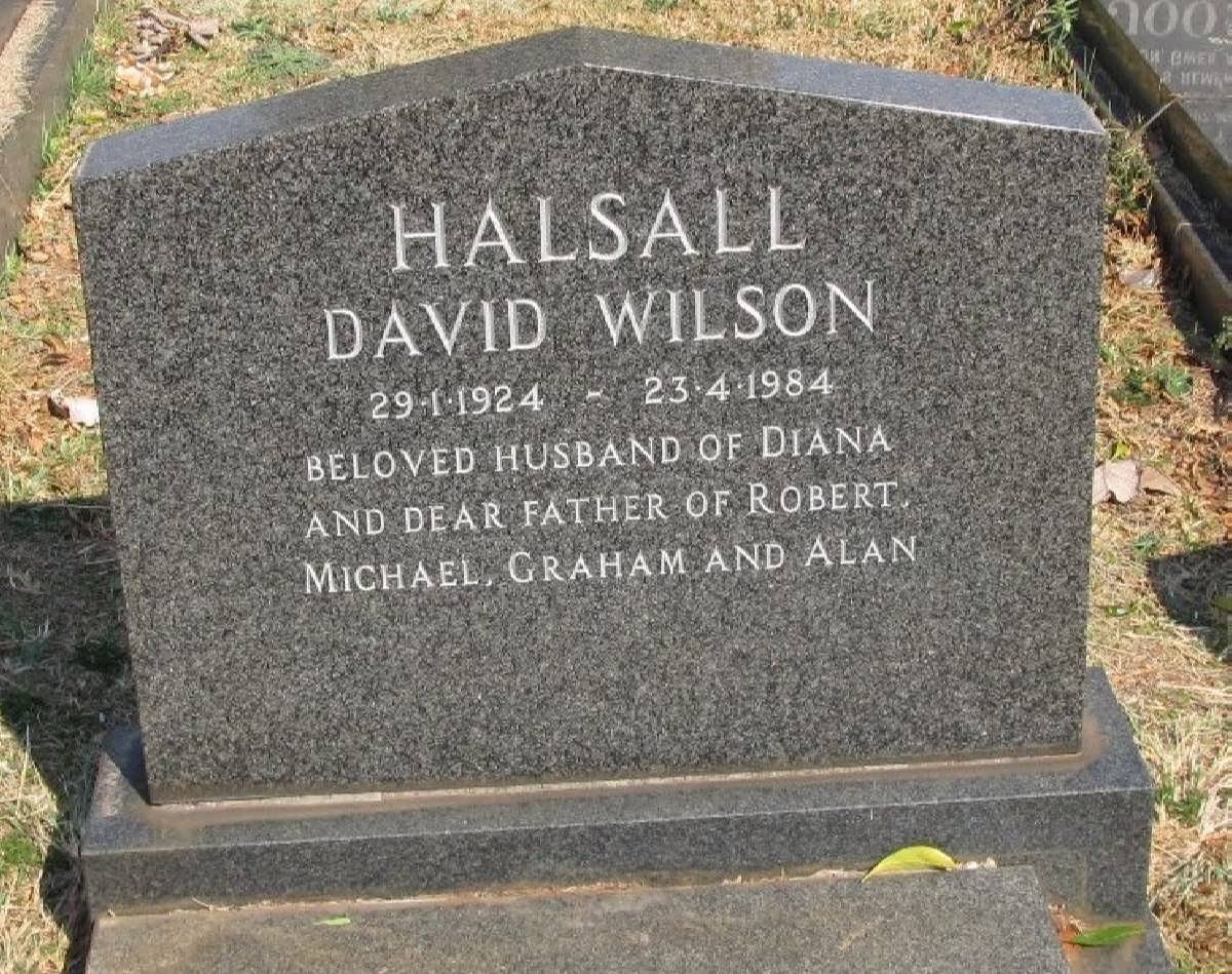 HALSALL David Wilson 1924-1984