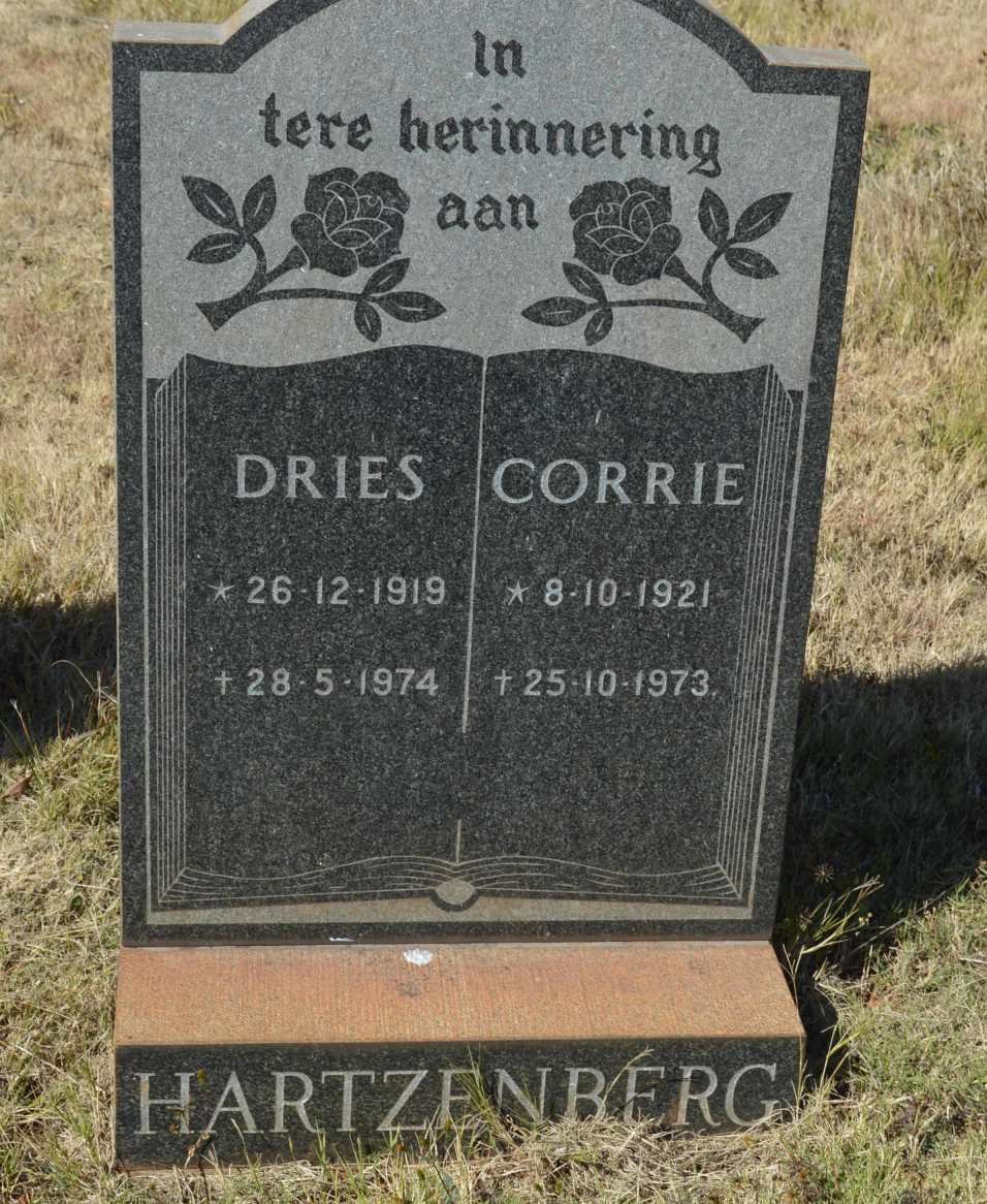 HARTZENBERG Dries 1919-1974 &amp; Corrie 1921-1973
