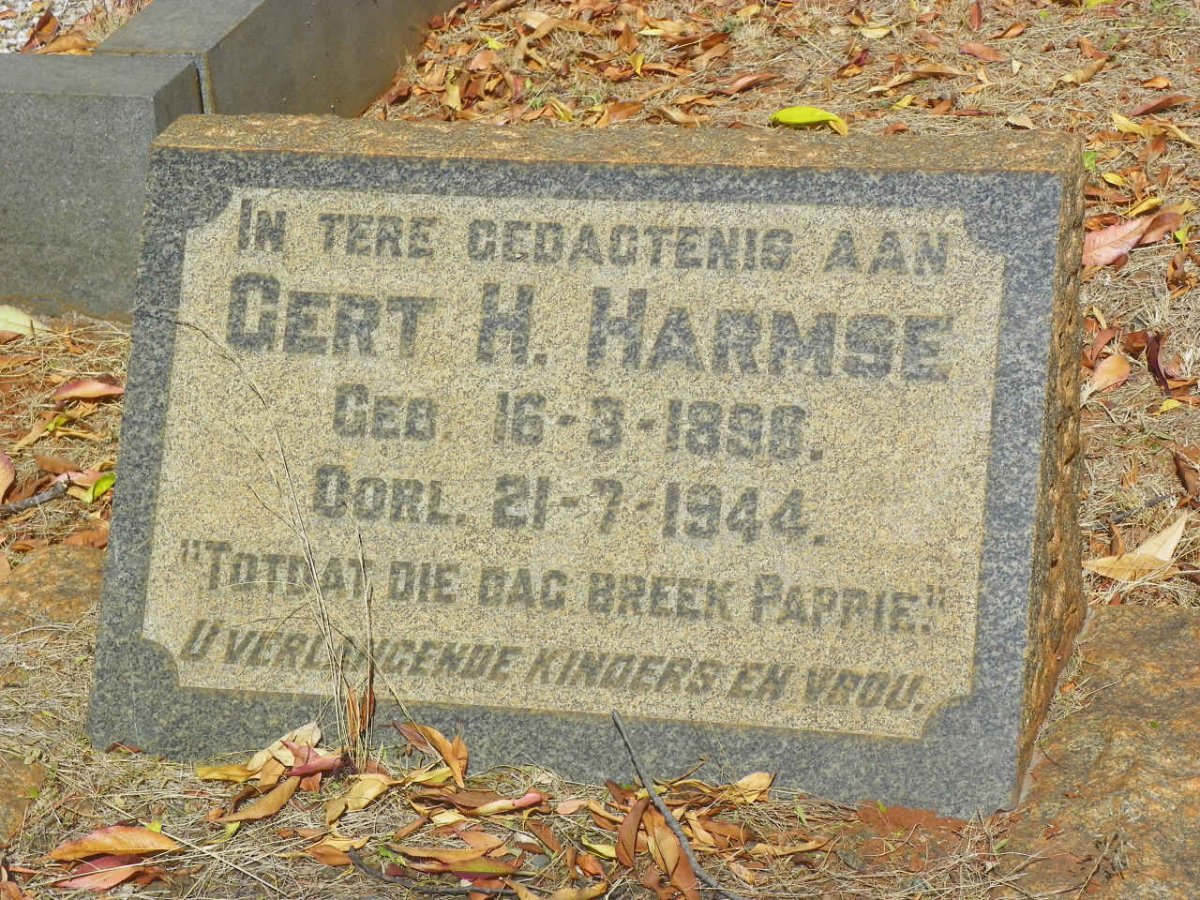HARMSE Gert H. 1896-1944