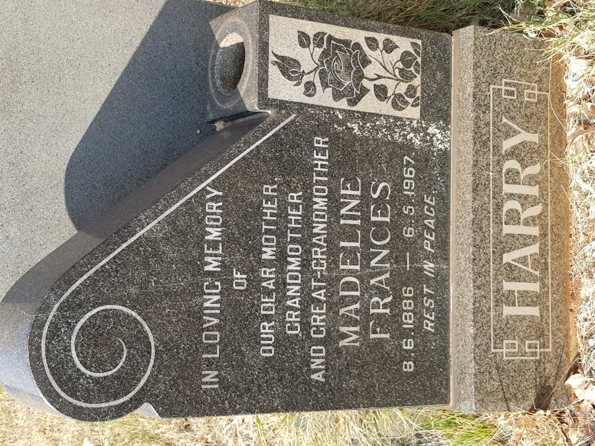 HARRY Madeline Frances 1886-1967