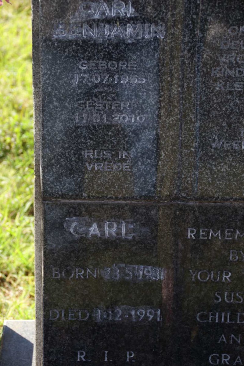 HAWLA Carl Benjamin 1955-2010 :: HAWLA Carl 1931-1991