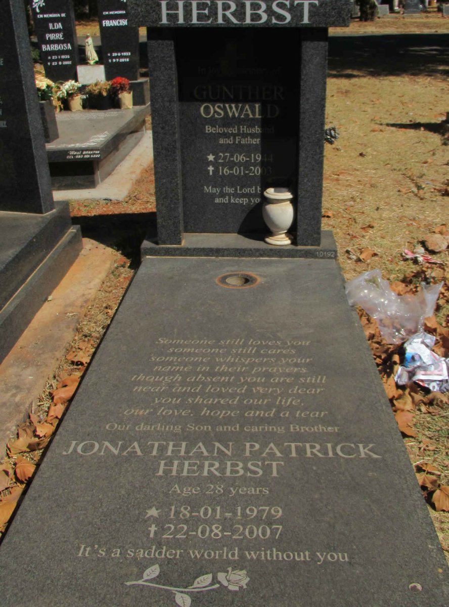 HERBST Gunther Oswald 1944-2003 :: HERBST Jonathan Patrick 1979-2007