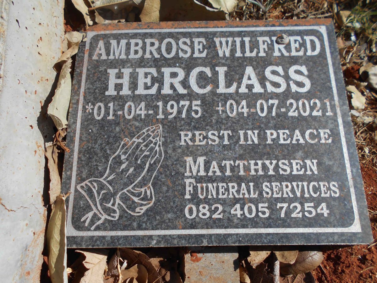 HERCLASS Ambrose Wilfred 1975-2021