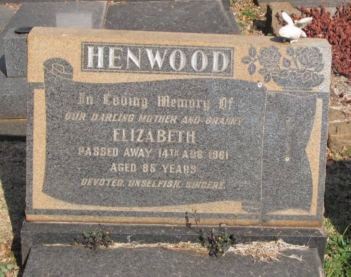 HENWOOD Elizabeth -1961