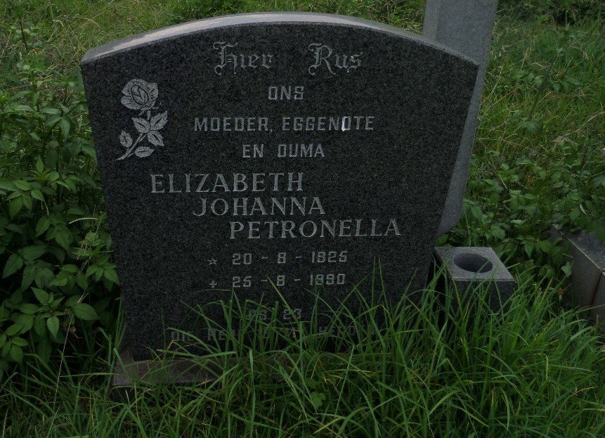 HEYNEKE Elizabeth Johanna Petronella 1925-1990