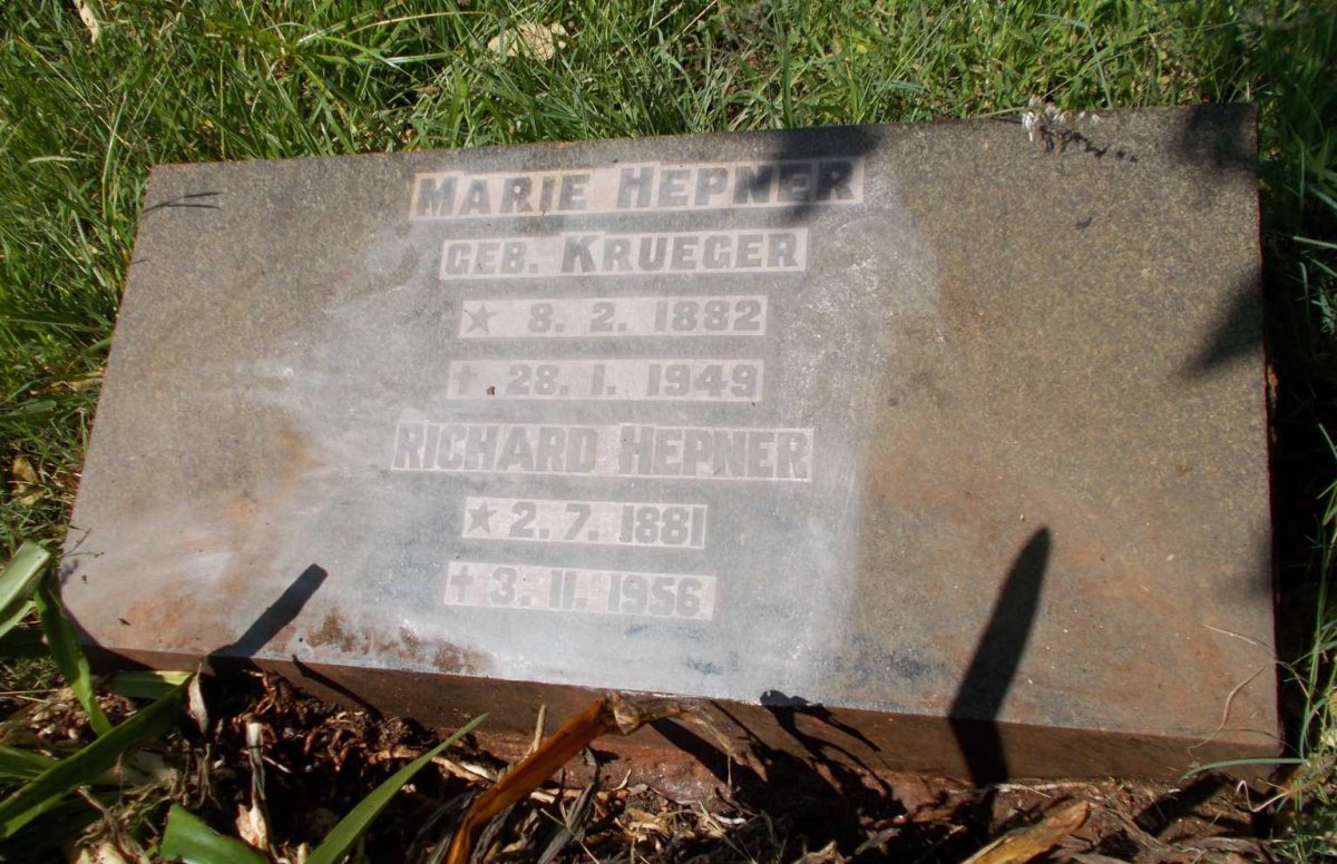 HEPNER Richard 1881-1956 &amp; Marie KRUEGER 1882-1949
