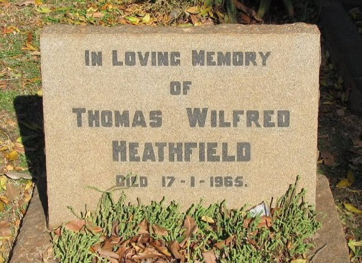 HEATHFIELD Thomas Wilfred -1965