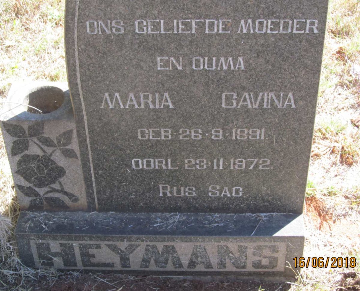 HEYMANS Maria Gavina 1891-1972
