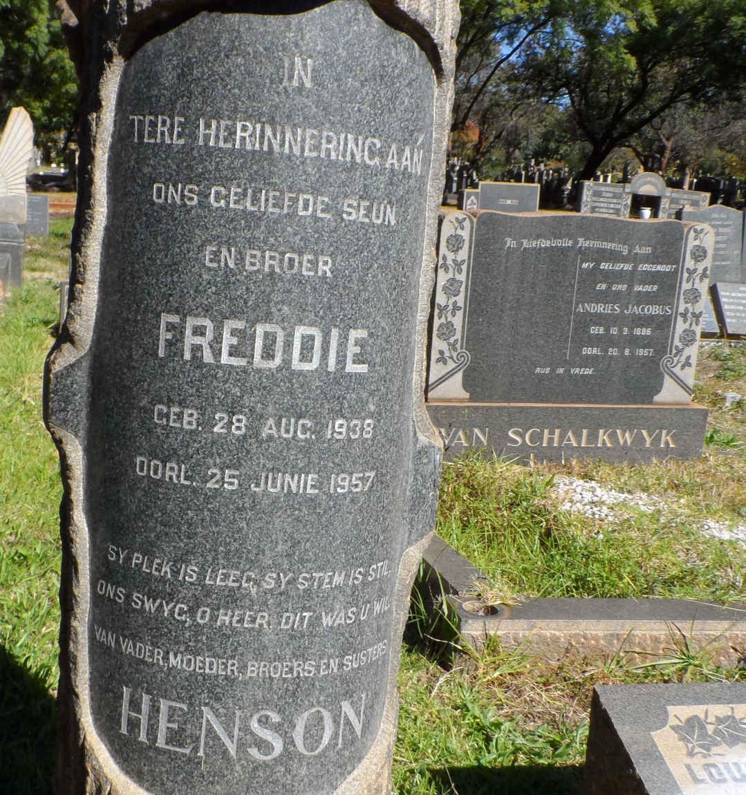 HENSON Freddie 1938-1957