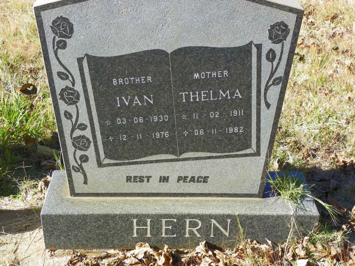 HERN Ivan 1930-1976 &amp; Thelma 1911-1982
