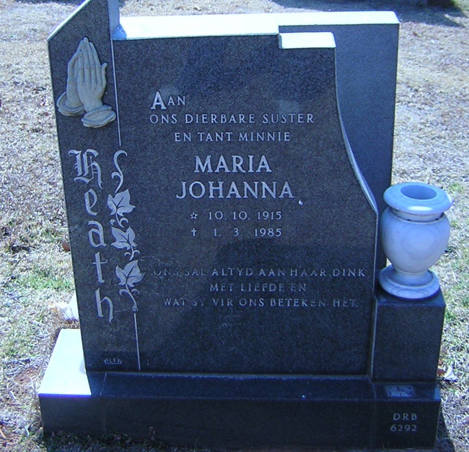HEATH Maria Johanna 1915-1985