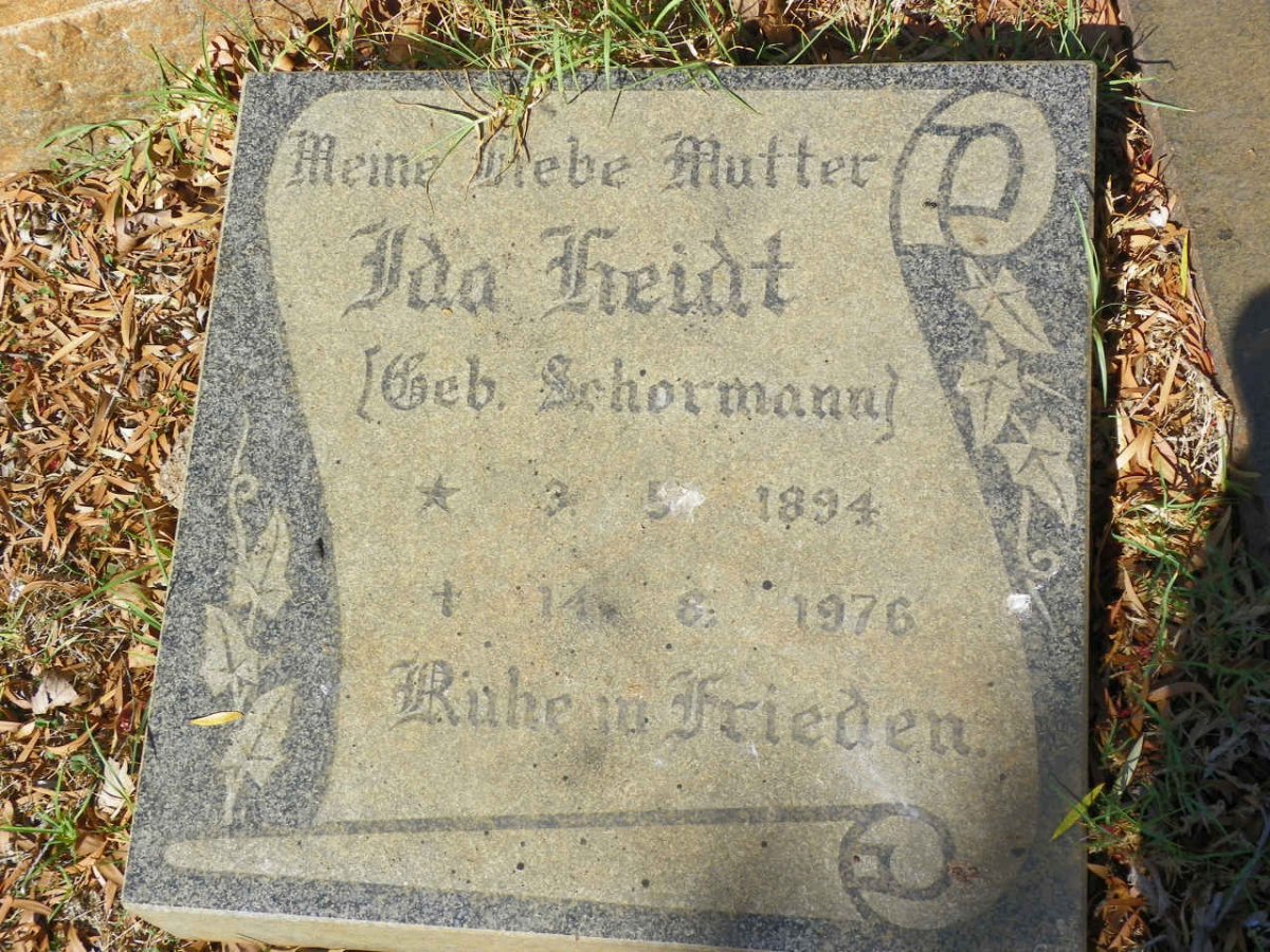HEIDT Ida nee SCHORMANN 1894-1976