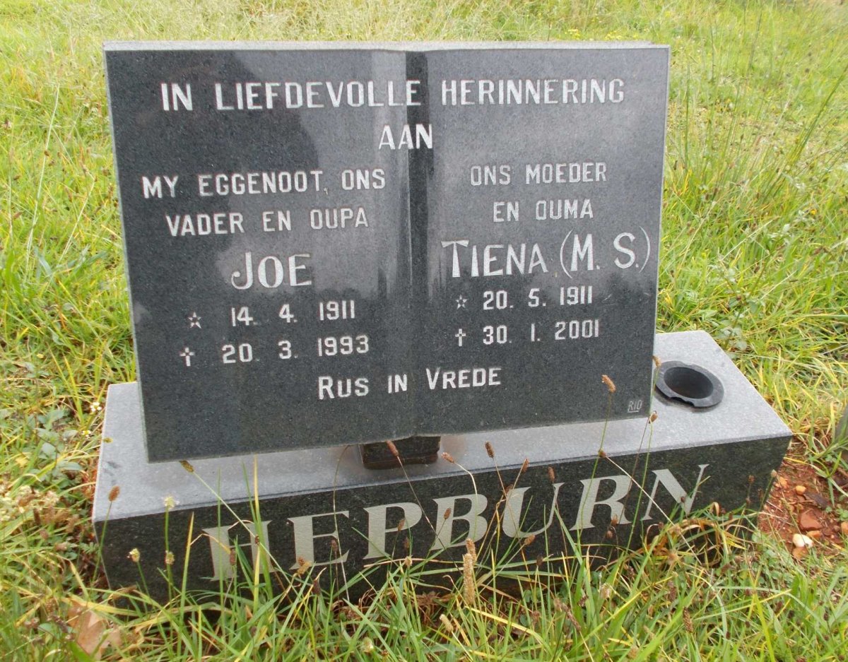 HEPBURN Joe 1911-1993 &amp; M.S. 1911-2001