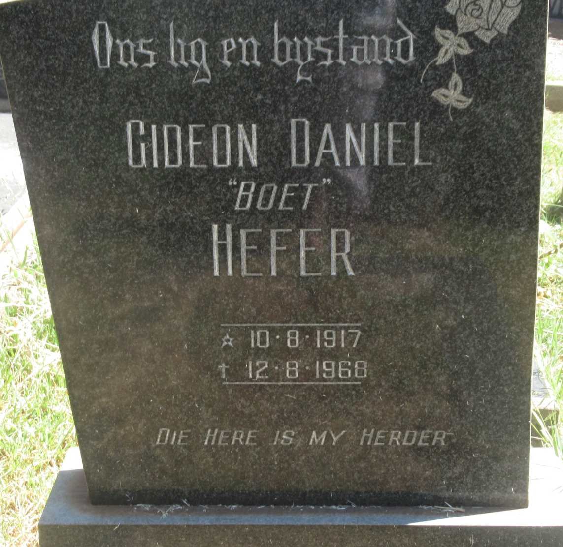 HEFER Gideon Daniel 1917-1968