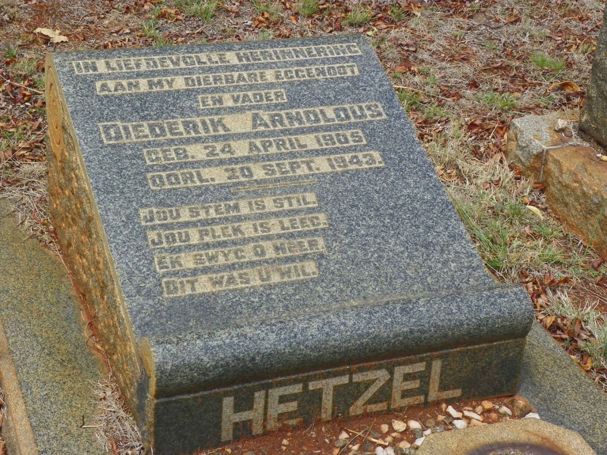 HETZEL Diederik Arnoldus 1905-1943