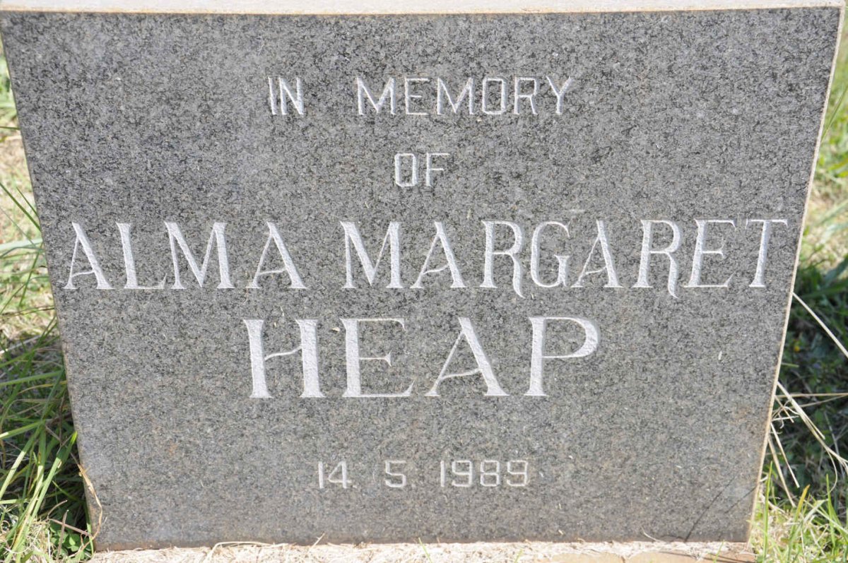 HEAP Alma Margaret -1989