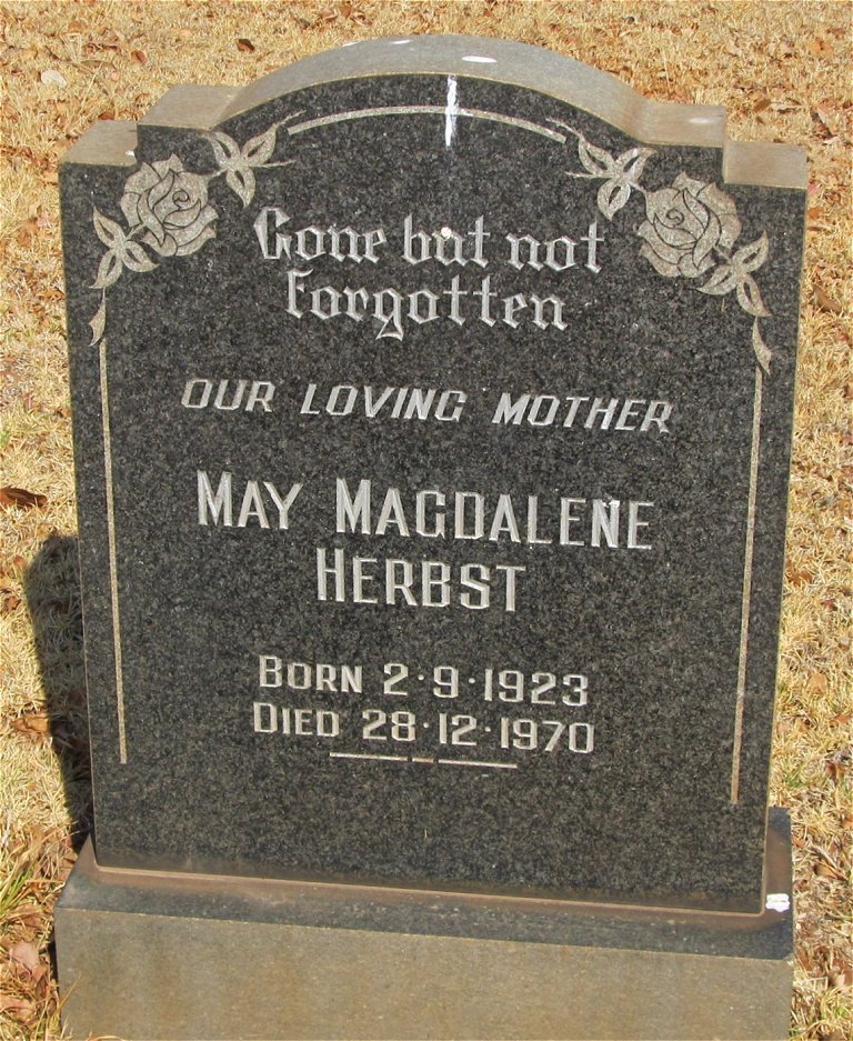 HERBST May Magdalene 1923-1970