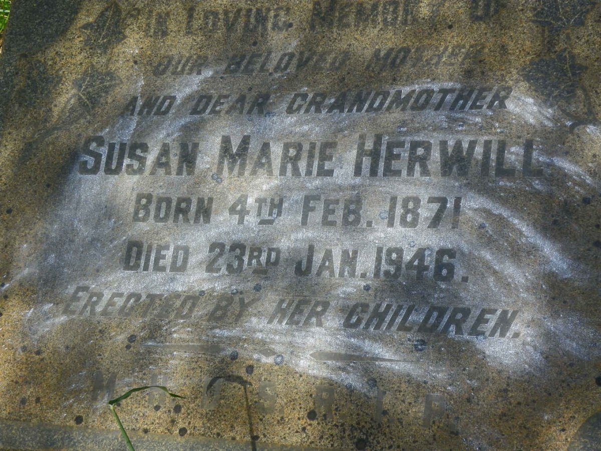 HERWILL Susan Marie 1871-1946