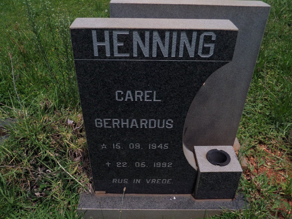 HENNING Carel Gerhardus 1945-1992