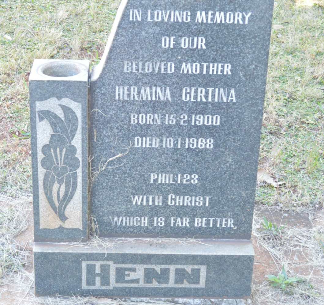 HENN Hermina Gertina 1900-1968