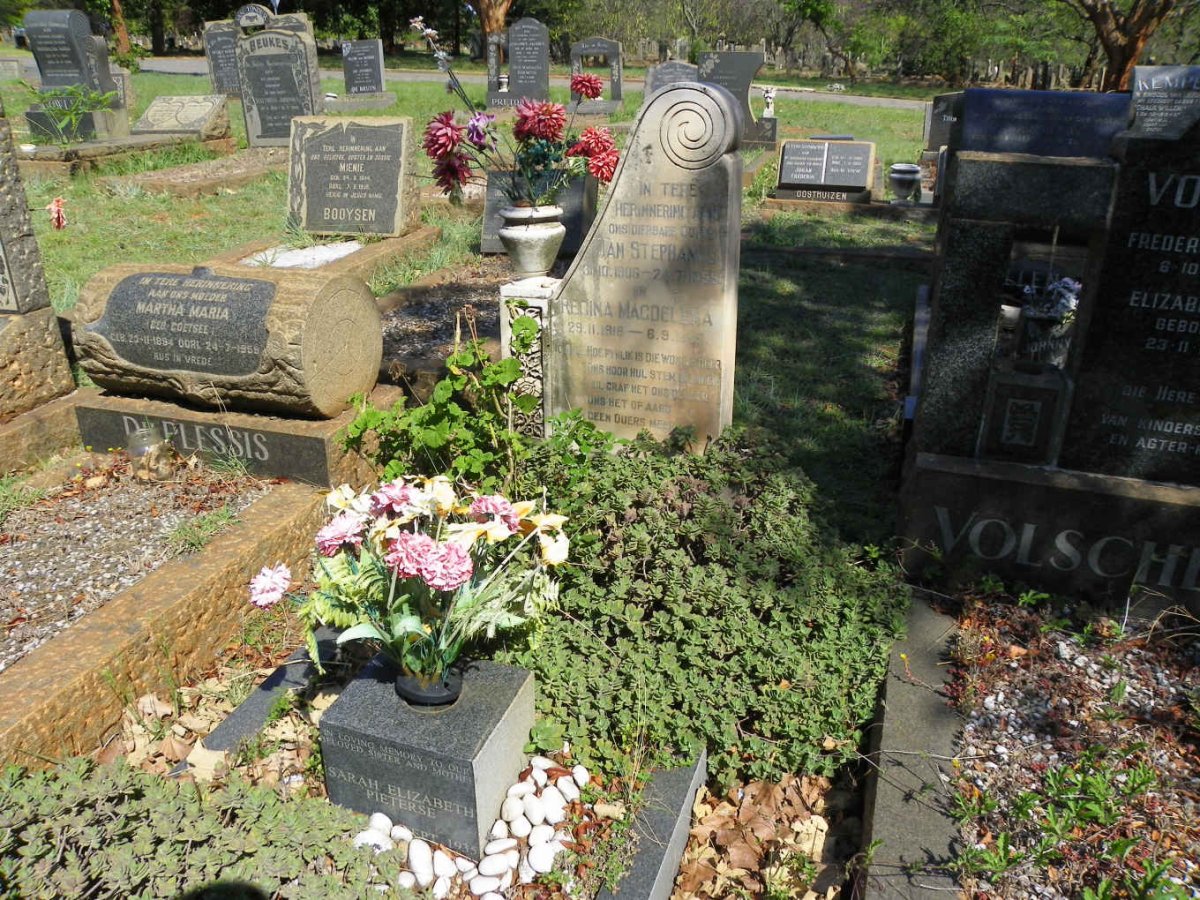 HEEVER Jan Stephanus, v.d. 1906-1959 &amp; Regina Magdelena 1916-1965 :: PIETERSE Sarah Elizabeth 1935-????