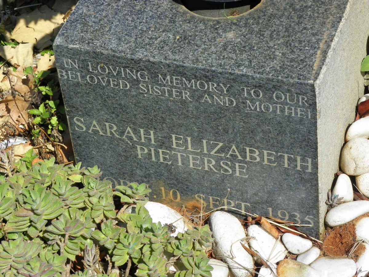 PIETERSE Sarah Elizabeth 1935-