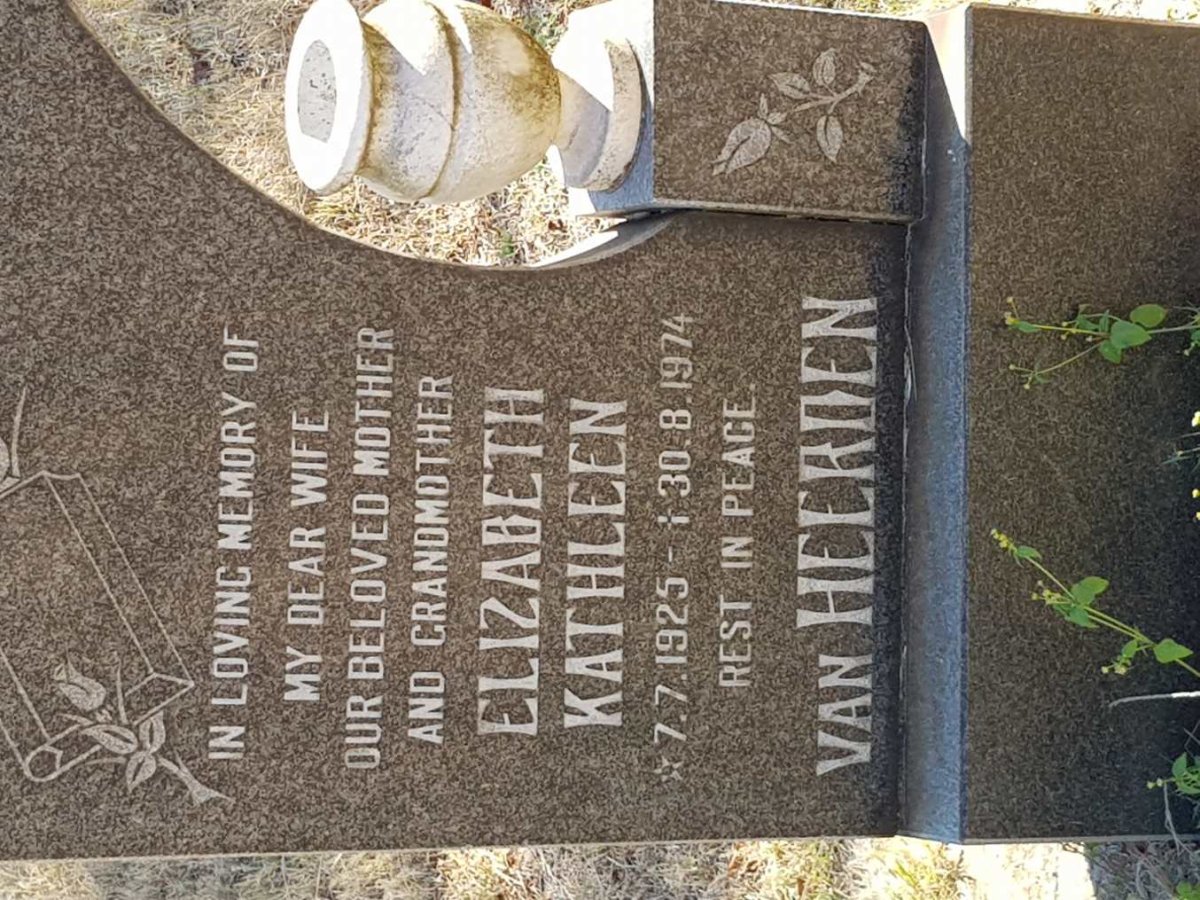 HEERDEN Elizabeth Kathleen, van 1925-1974