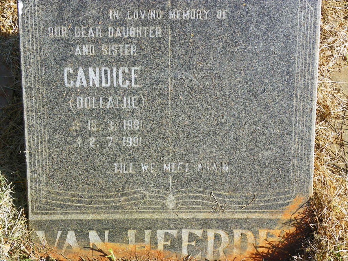 HEERDEN Candice, van 1981-1991