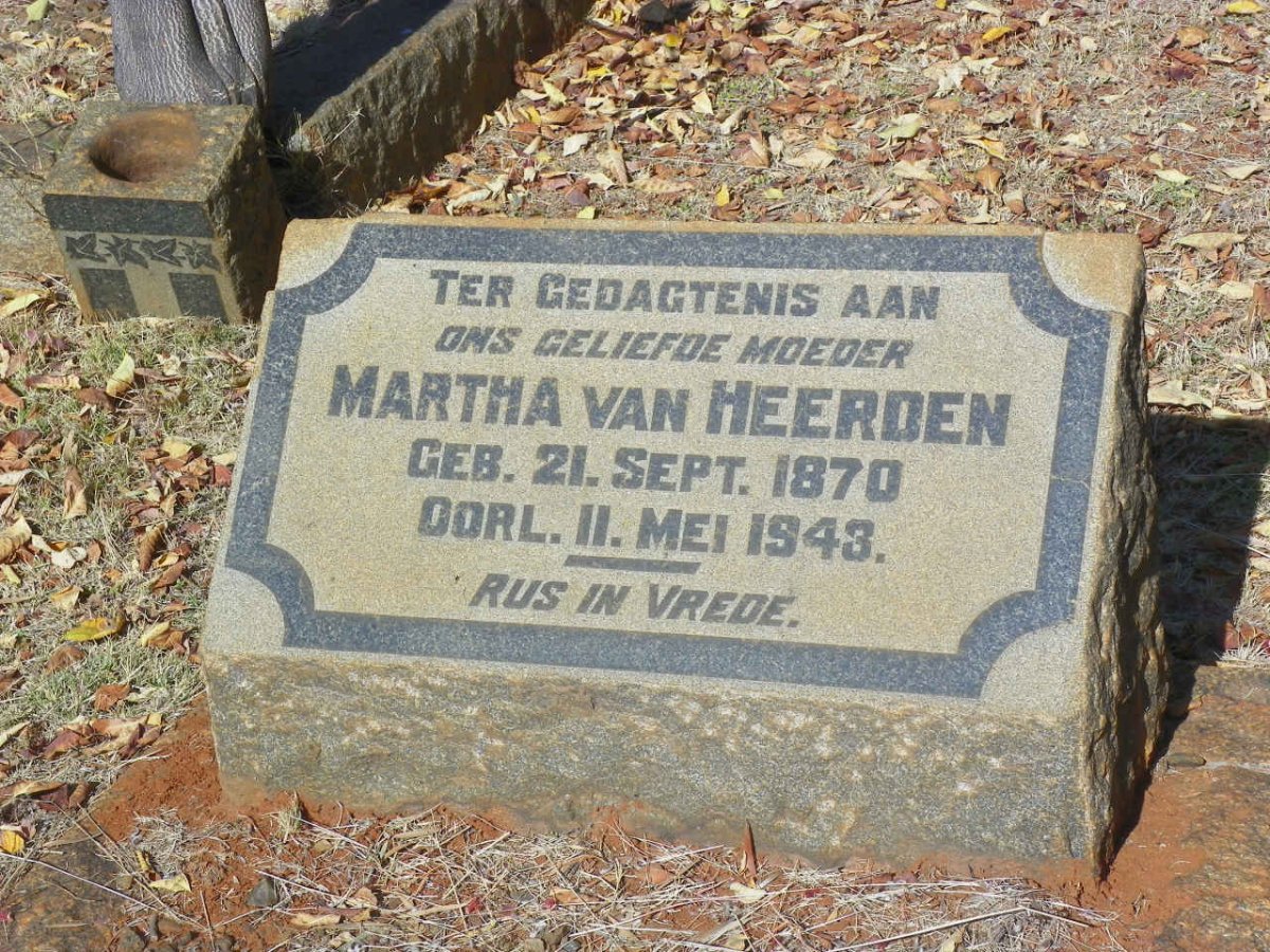 HEERDEN Martha, van 1870-1943