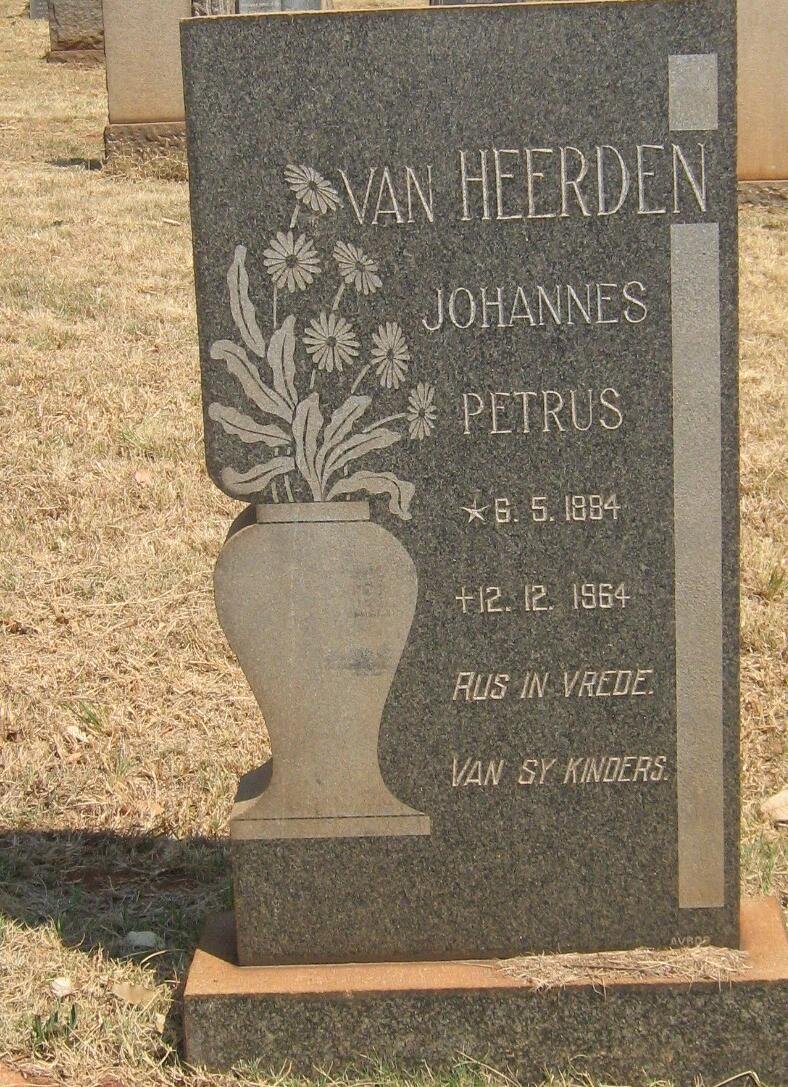 HEERDEN Johannes Petrus, van 1884-1964