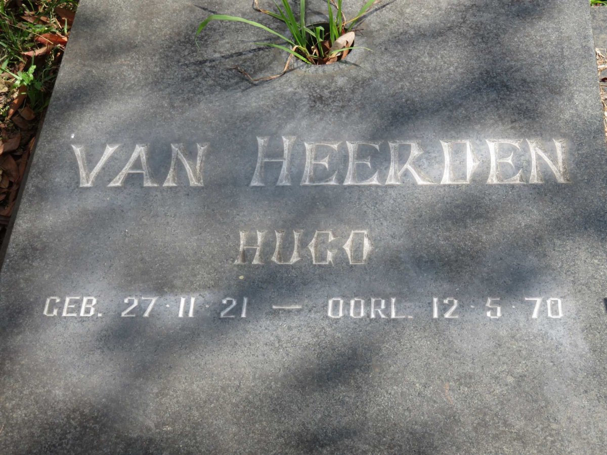 HEERDEN Hugo, van 1921-1970