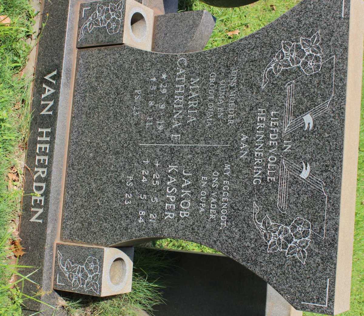 HEERDEN Jakob Kasper, van 1921-1984 &amp; Maria Cathrina E. 1919-2011