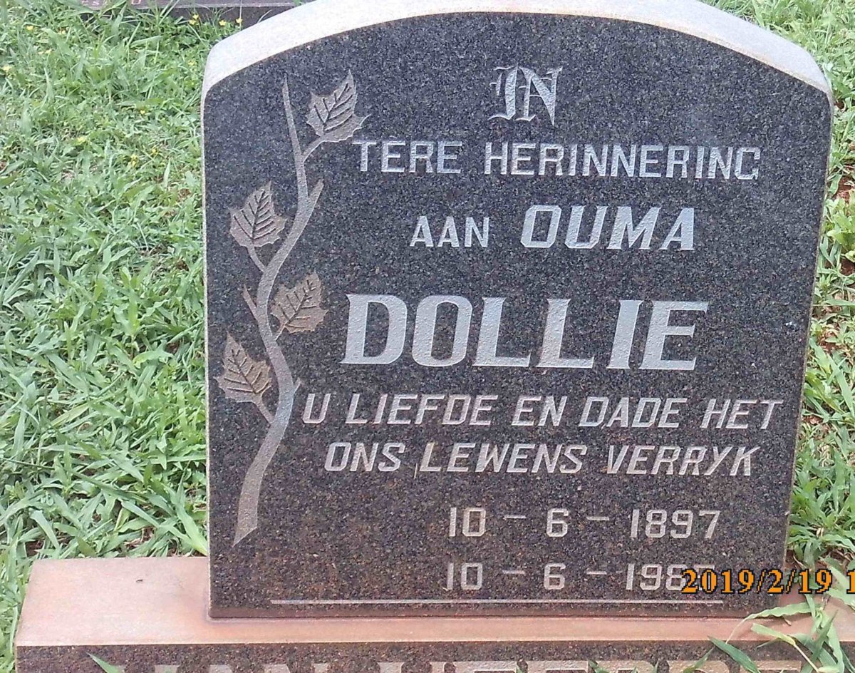 HEERDEN Dollie, van 1897-1985