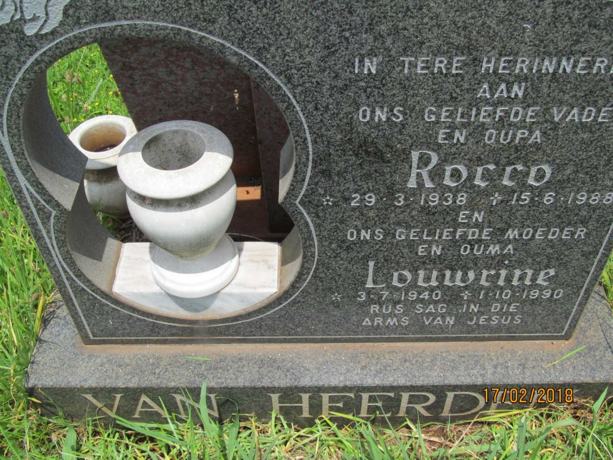 HEERDEN Rocco, van 1938-1988 &amp; Louwrine 1940-1990