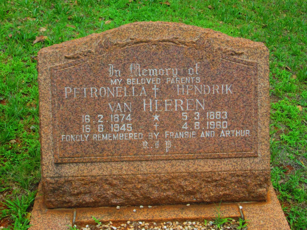 HEERDEN Hendrik van, 1883-1960 &amp; Petronella 1874-1945