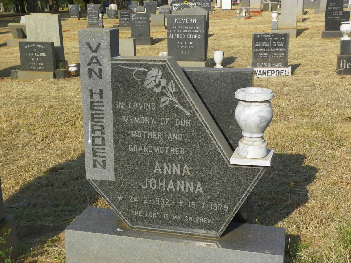 HEERDEN Anna Johanna, van 1932-1979
