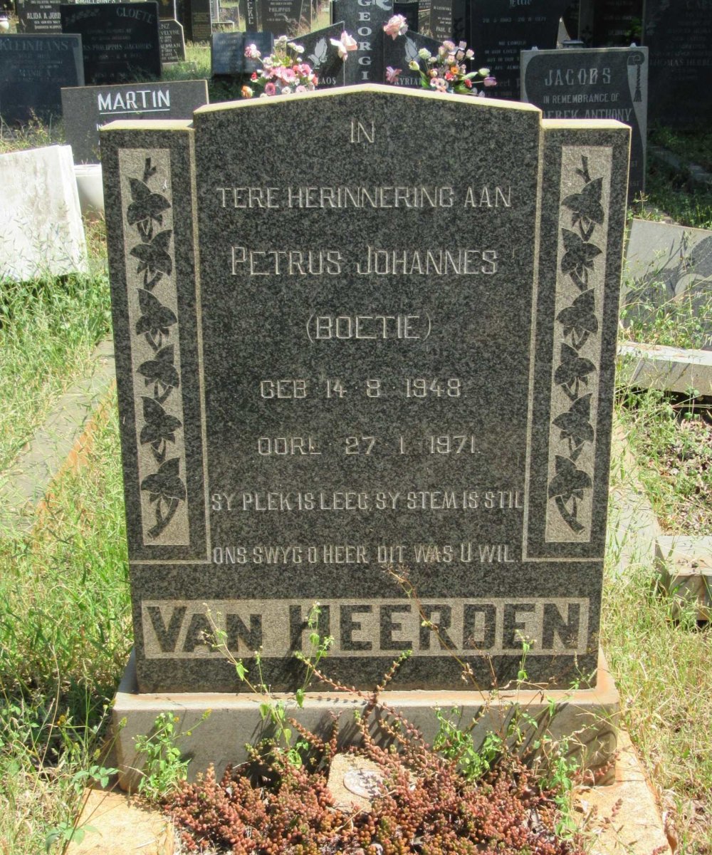 HEERDEN Petrus Johannes, van 1948-1971