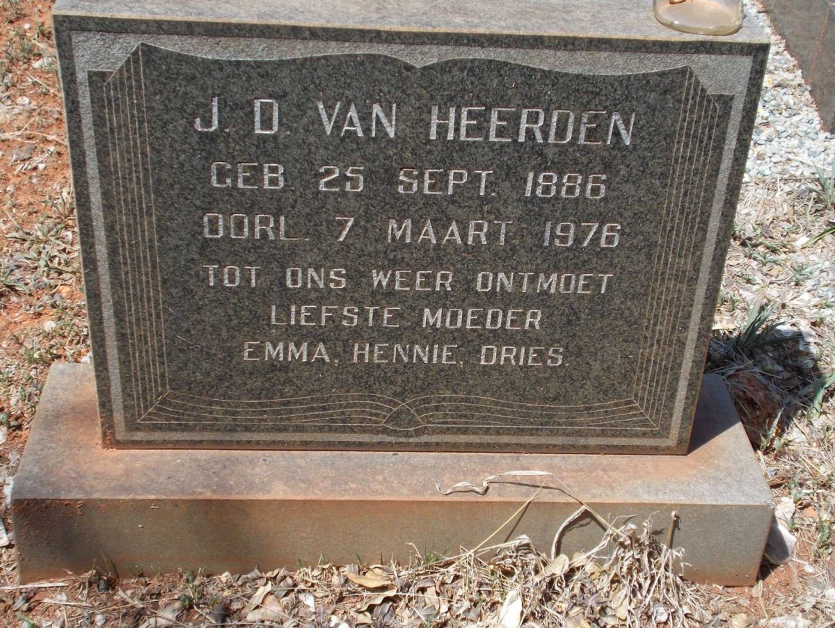 HEERDEN J.D., van 1886-1976