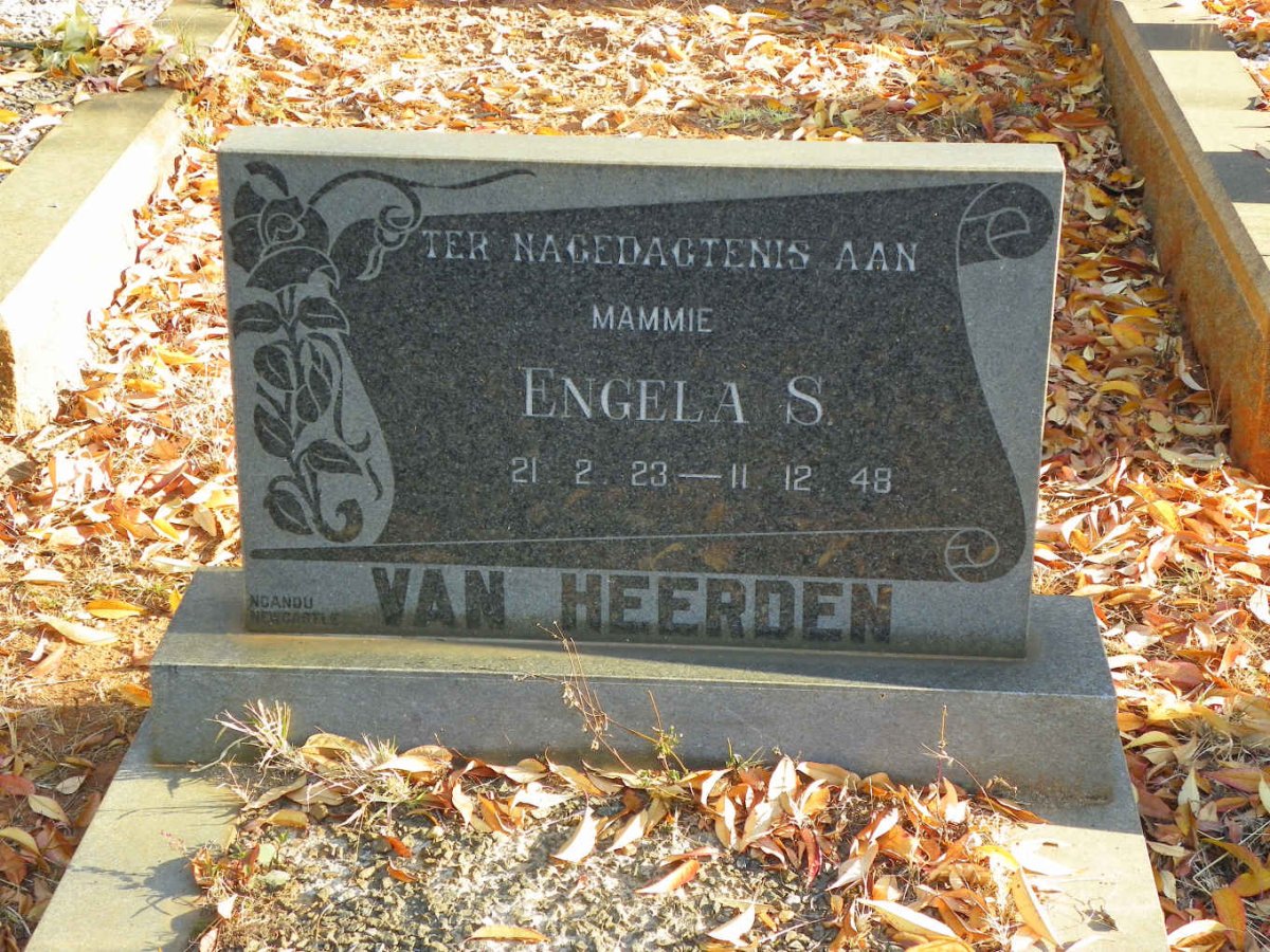 HEERDEN Engela S., van 1923-1948
