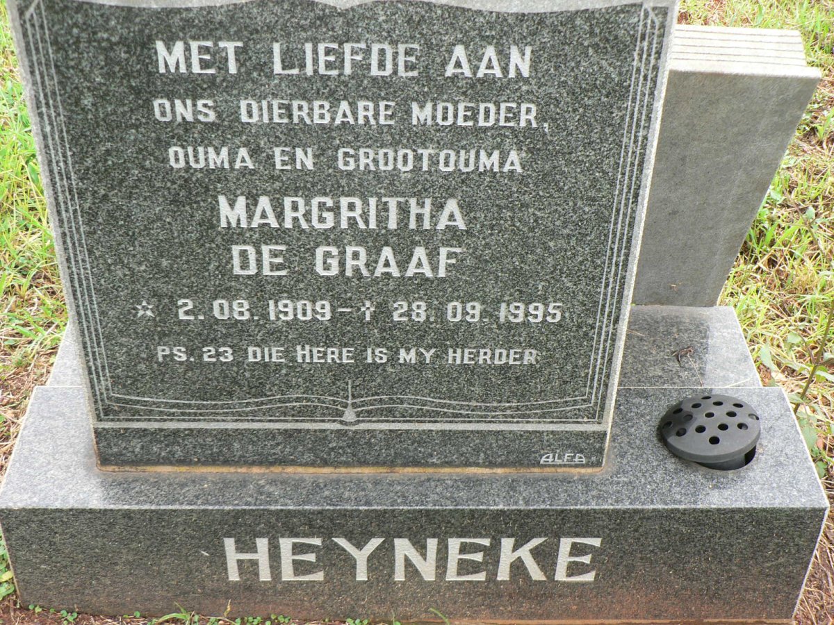HEYNEKE Magritha de Graaf 1909-1995