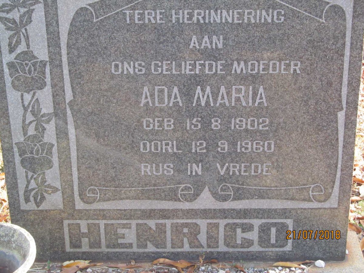 HENRICO Ada Maria 1902-1960