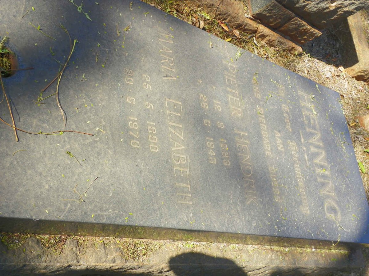 HENNING Pieter Hendrik 1883-1943 &amp; Maria Elizabeth 1890-1970