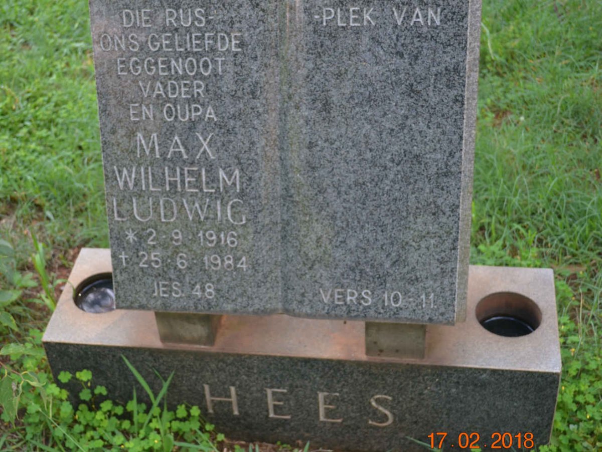 HEES Max Wilhelm Ludwig 1916-1984