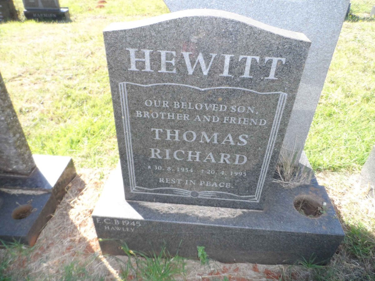 HEWITT Thomas Richard 1954-1995