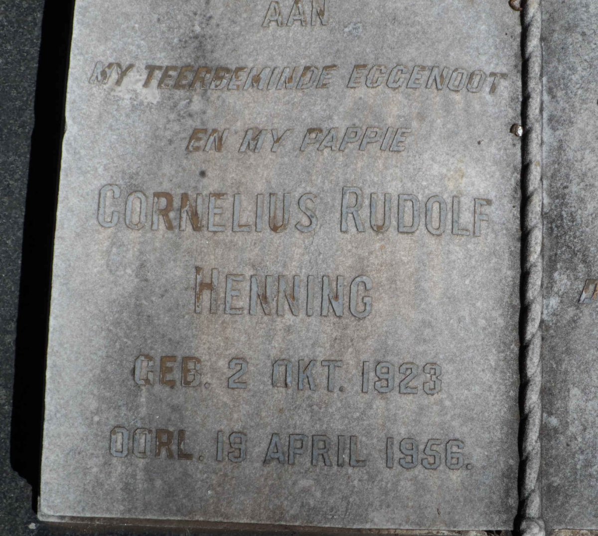 HENNING Cornelius Rudolf 1923-1956
