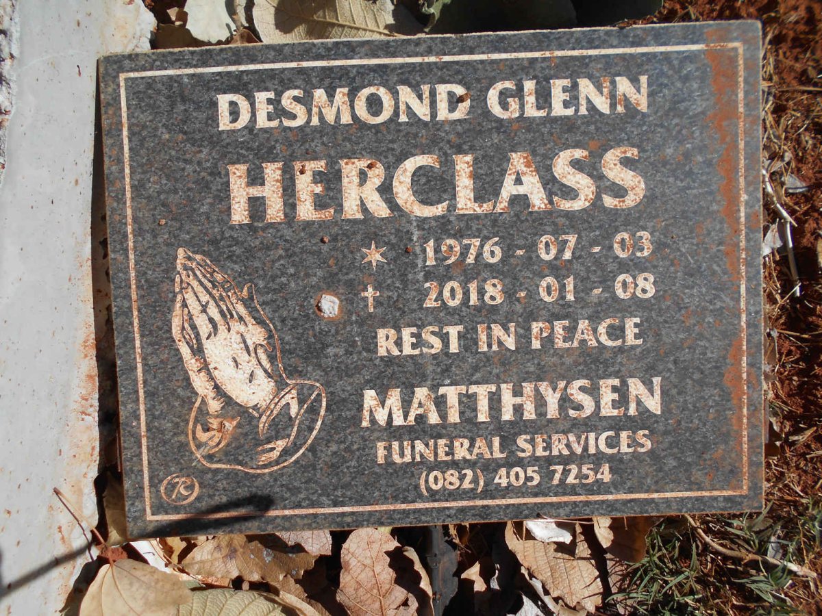 HERCLASS Desmond Glenn 1976-2018