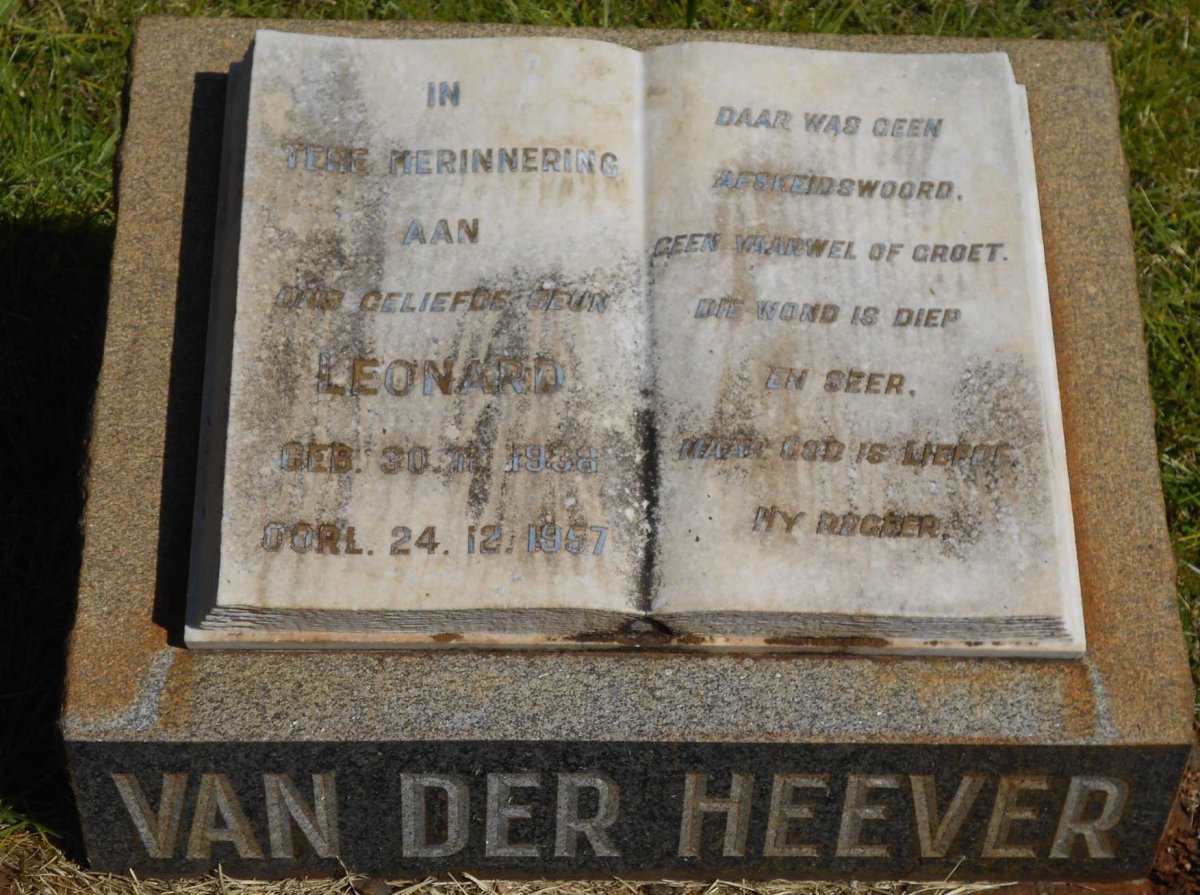 HEEVER Leonard, van der 1938-1957
