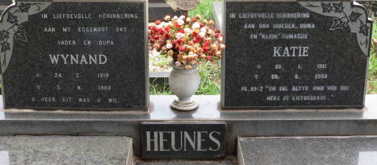 HEUNES Wynand 1919-1980 &amp; Katie 1921-2008